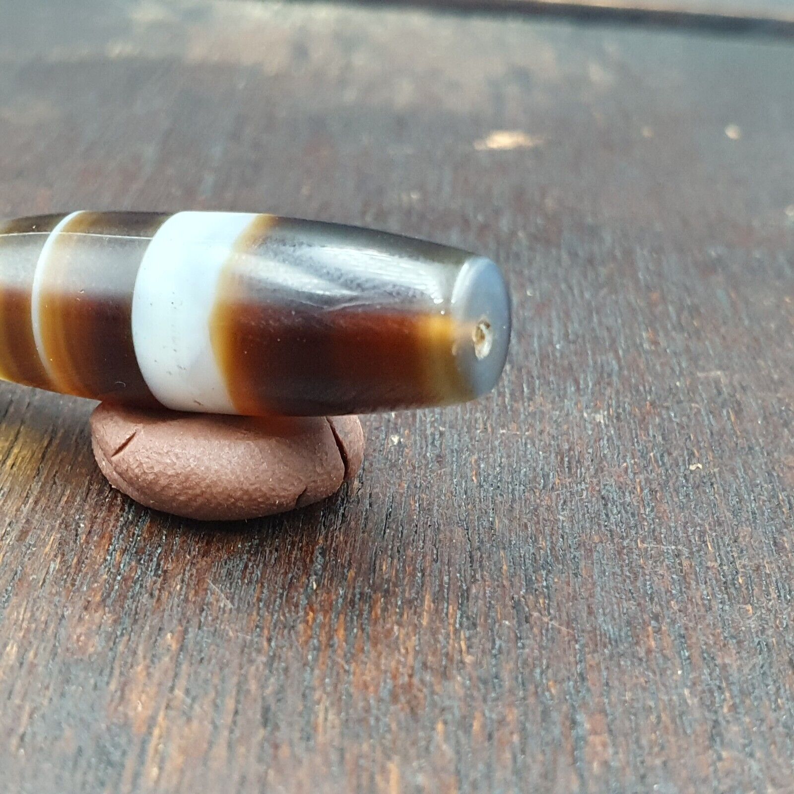 Antique Old Yemeni Agate Natural Rare pattern Banded Agate Bead 37mm BD-2