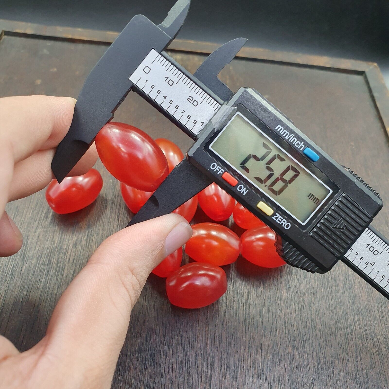 Cherry Red Very rare Himalayan indo Tibetan Agate carnelian Beads Lot 25mm