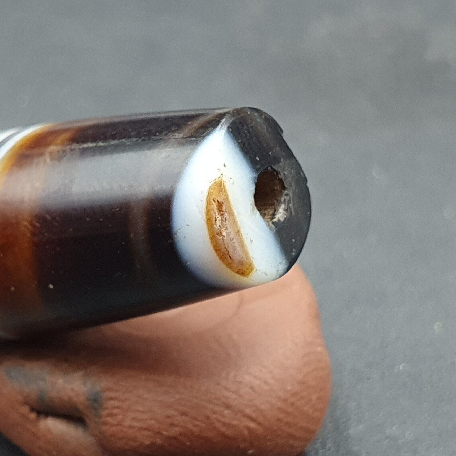 Antique Old Yemeni Agate Natural Rare pattern Banded Agate Bead 37mm BD-1