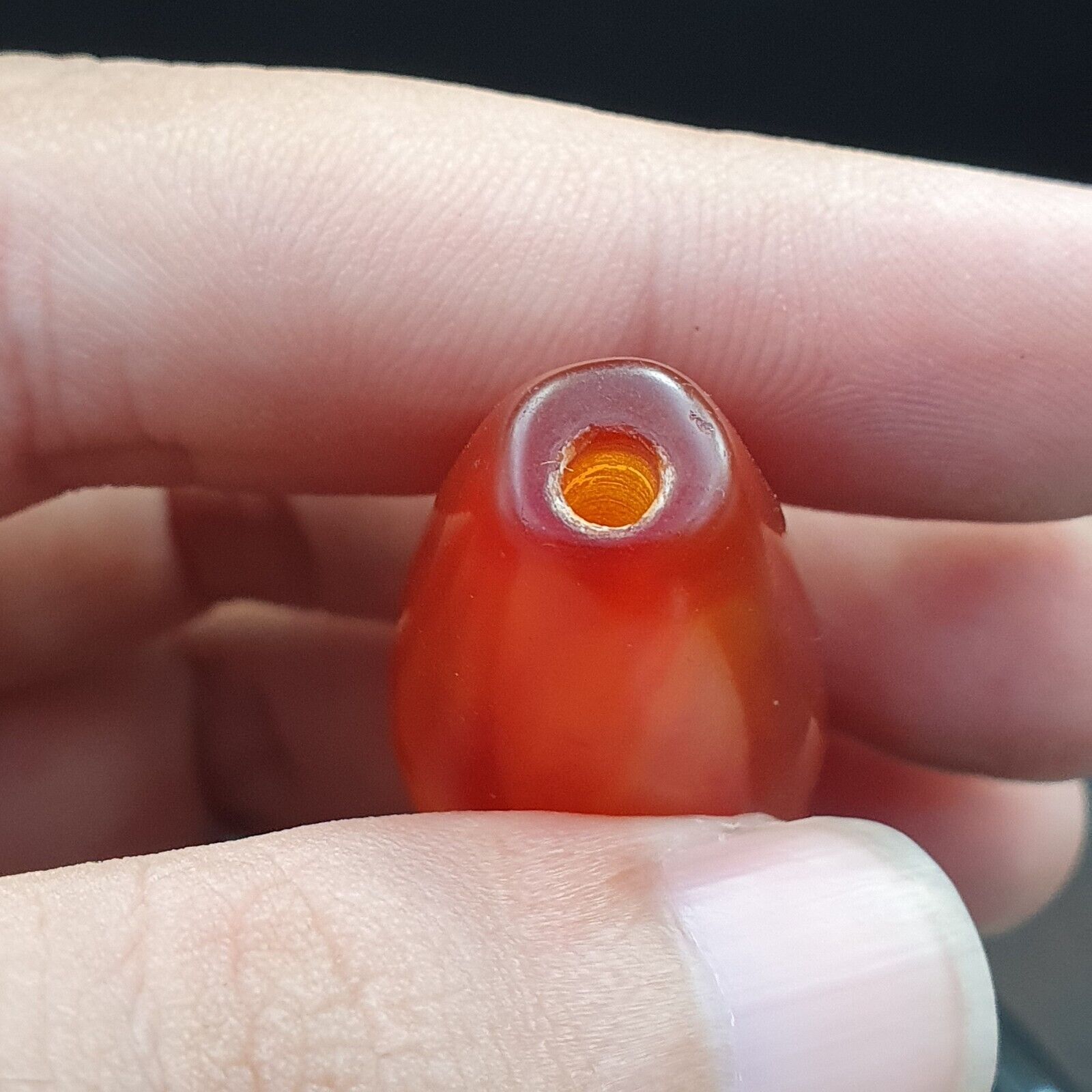 Antique Red Very rare Himalayan Tibetan Agate carnelian large Bead 63.5mm