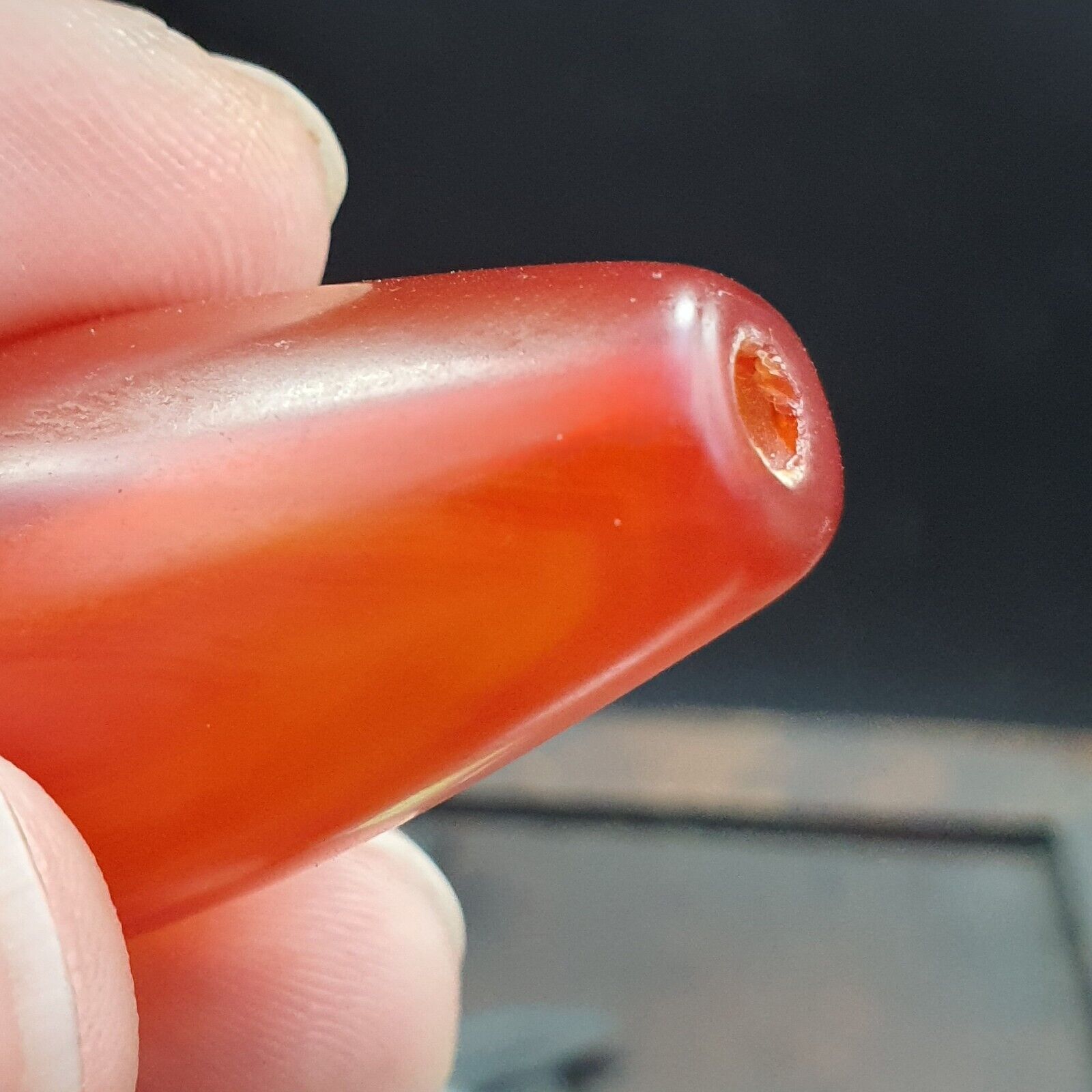 Antique Red Very rare Himalayan Tibetan Agate carnelian large Bead 63.5mm