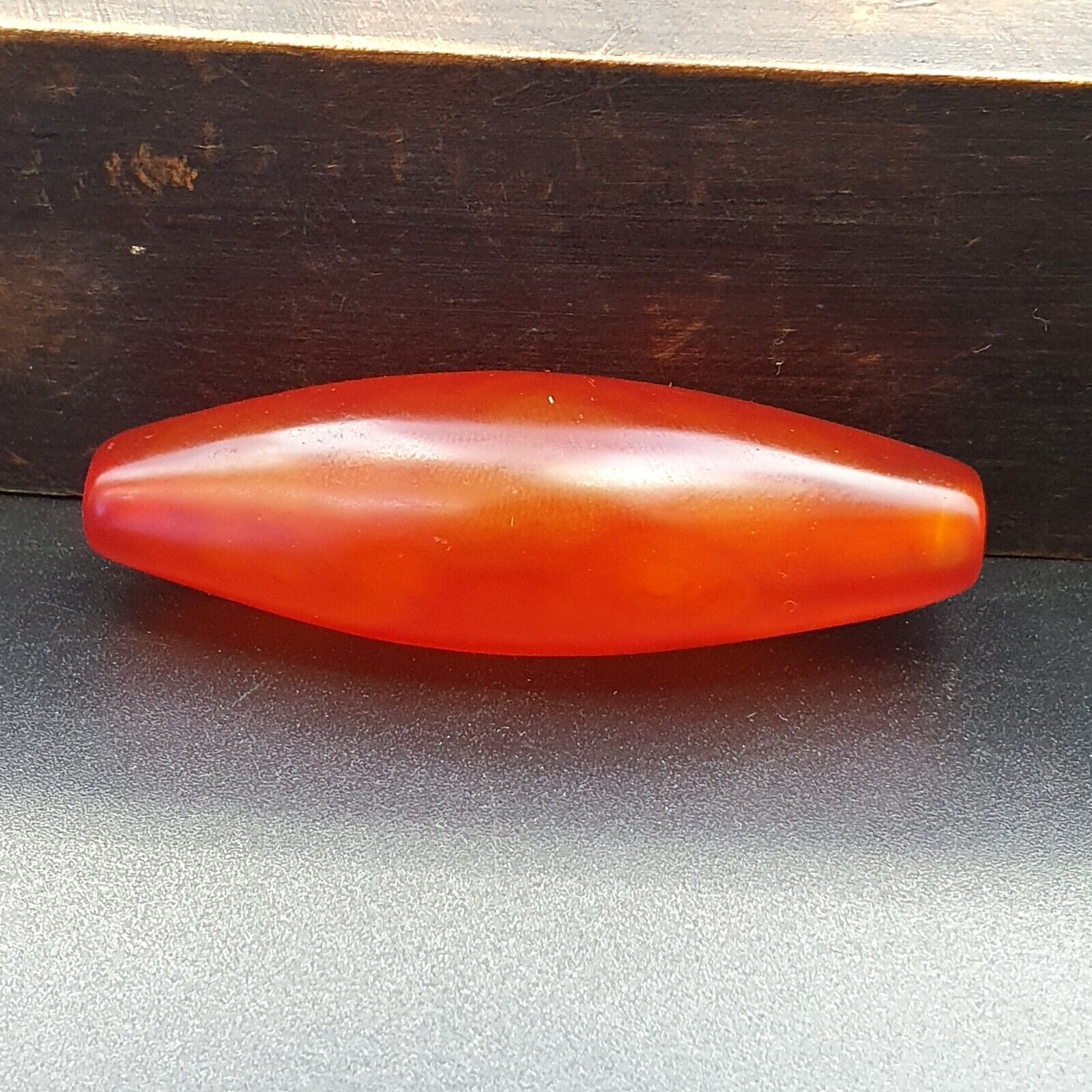 Antique Red Very rare Himalayan Tibetan Agate carnelian large Bead 63.5mm