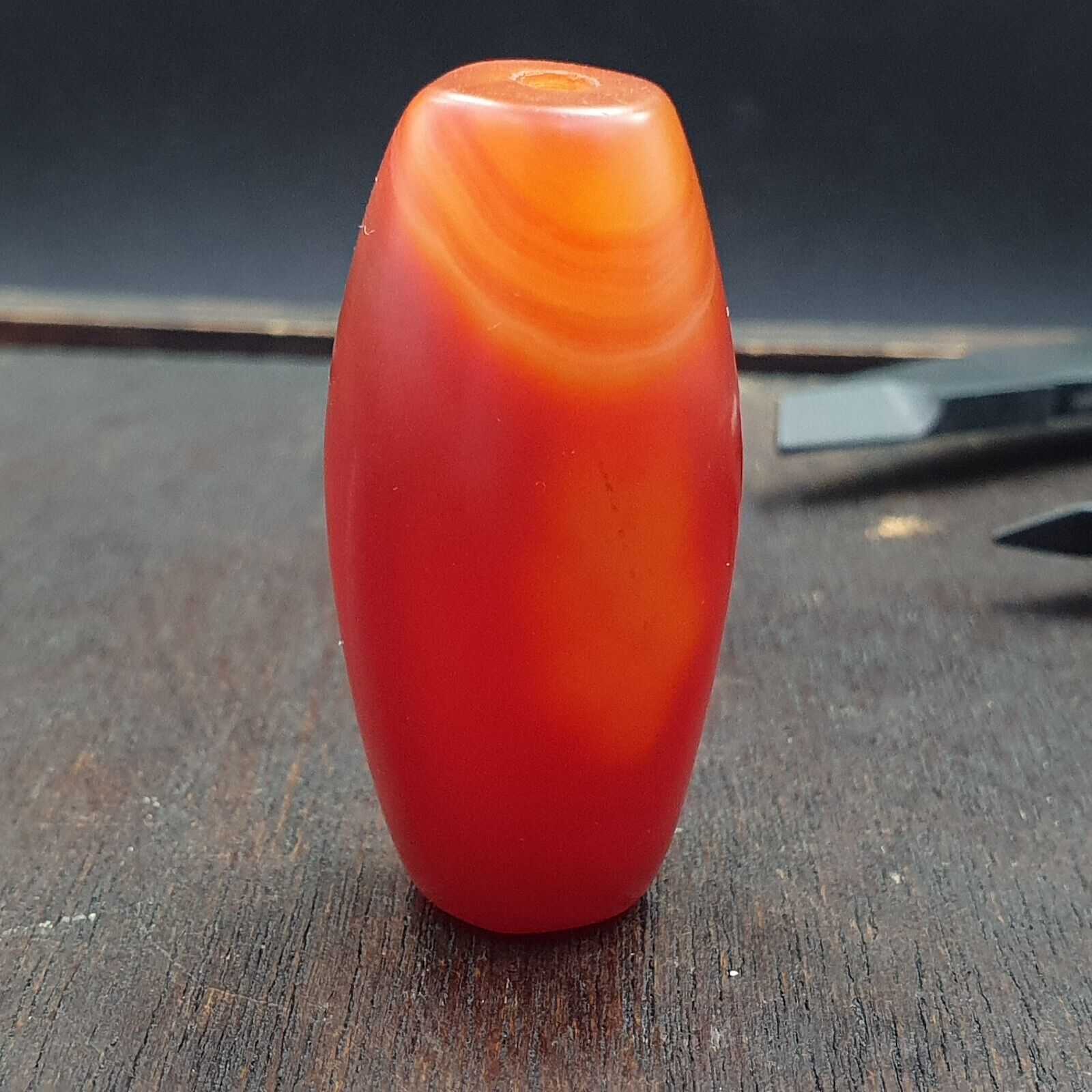 Cherry Red Very rare Himalayan indo Tibetan Agate carnelian Bead