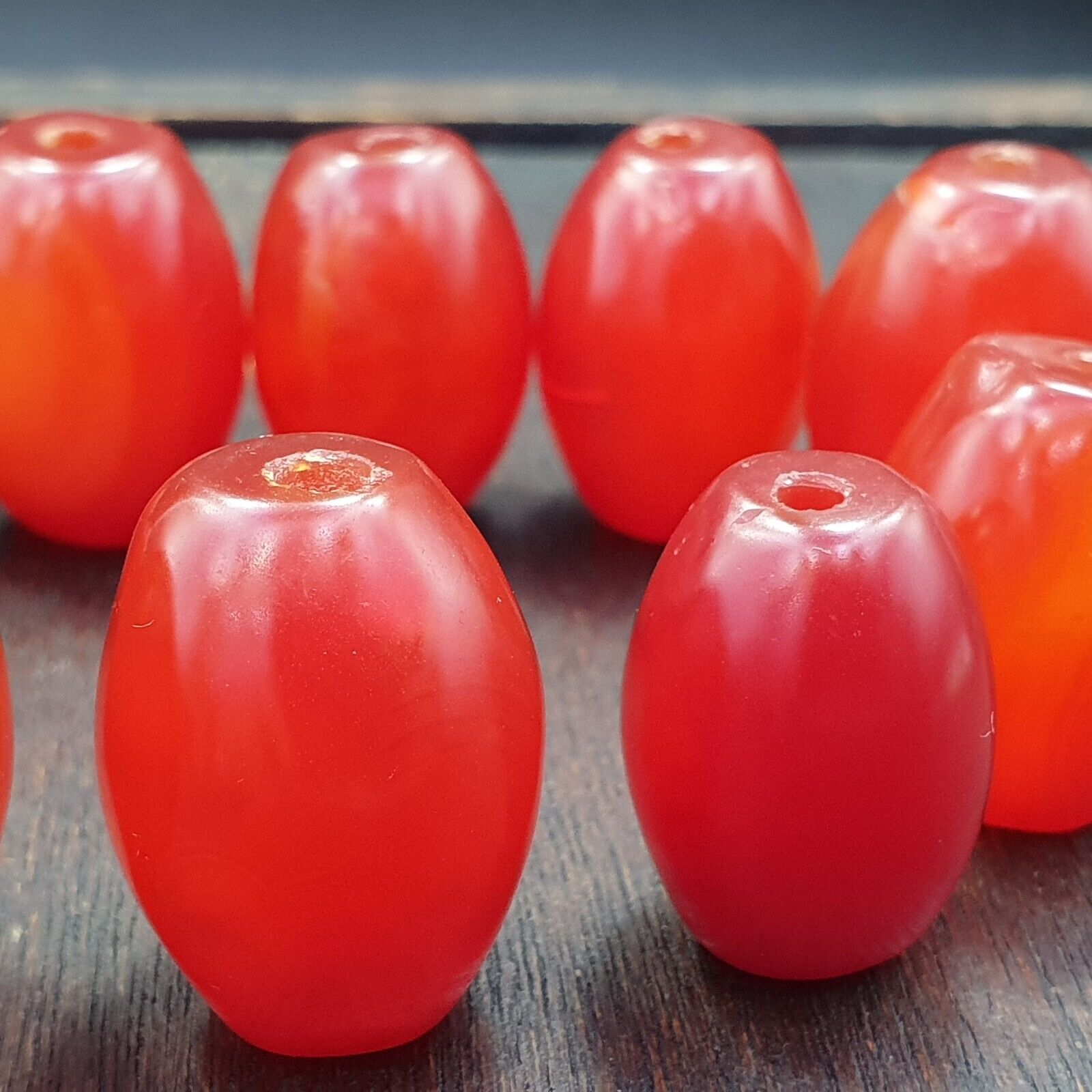 Cherry Red Very rare Himalayan indo Tibetan Agate carnelian Beads Lot 25mm