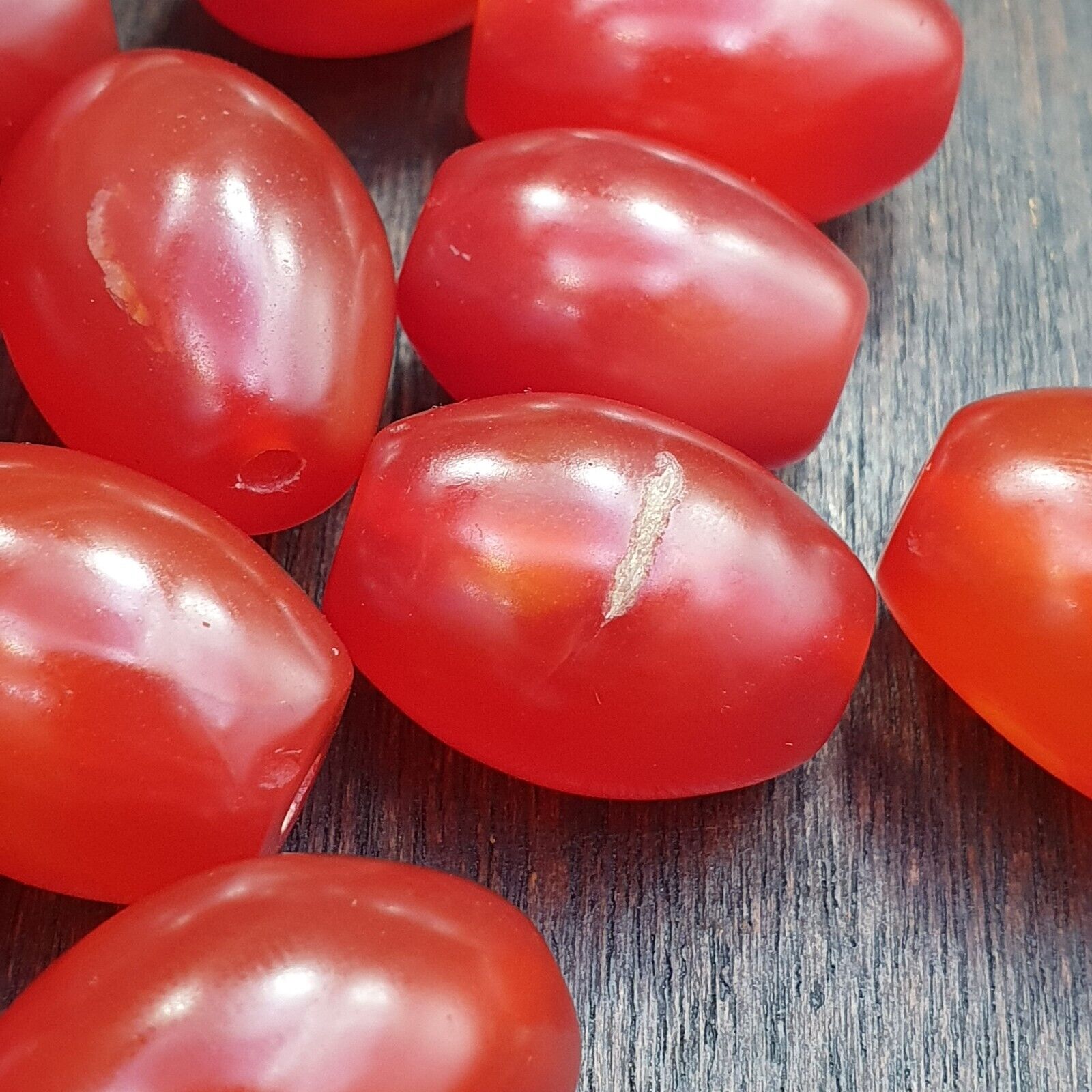 Cherry Red Very rare Himalayan indo Tibetan Agate carnelian Beads Lot 25mm