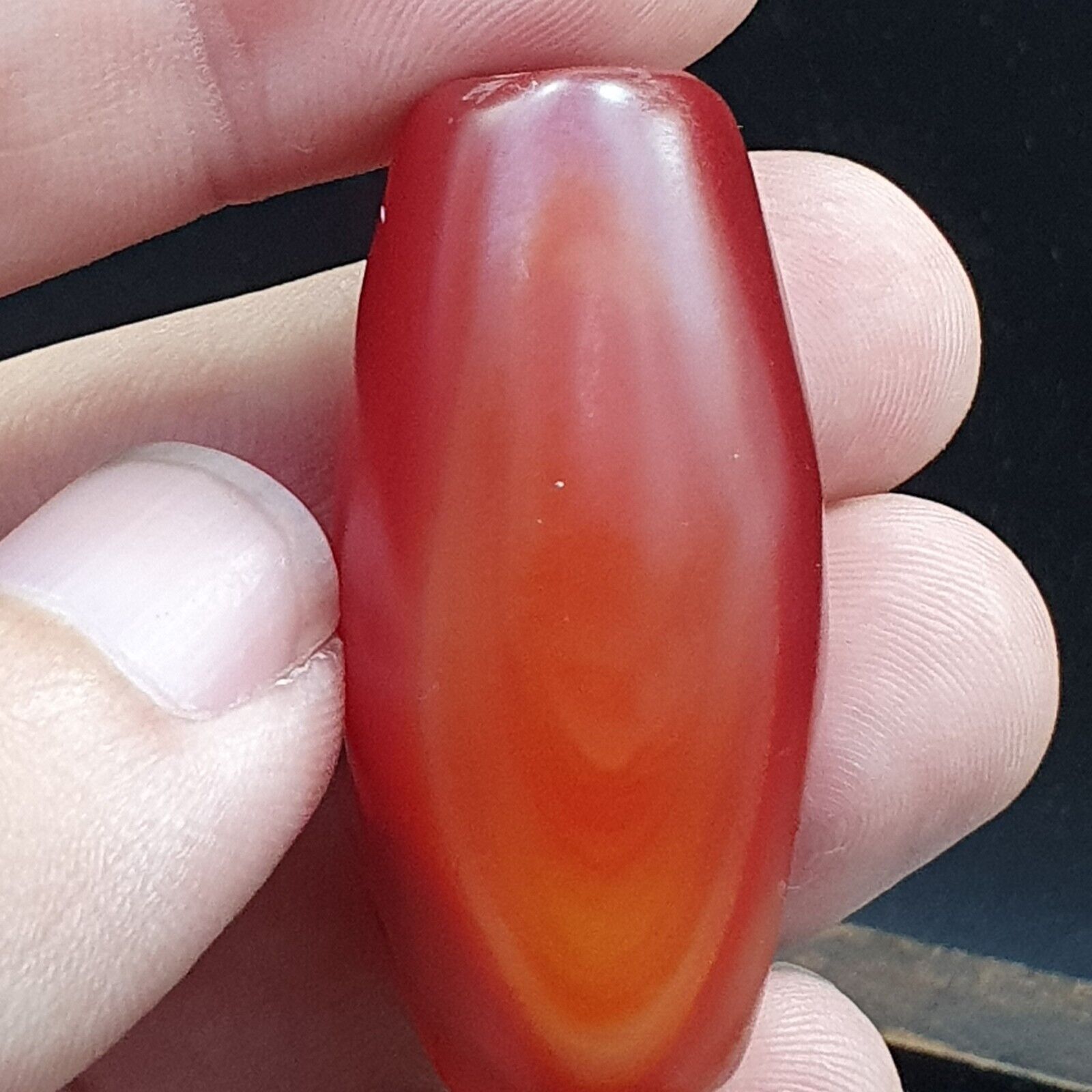 Cherry Red Very rare Himalayan indo Tibetan Agate carnelian Bead
