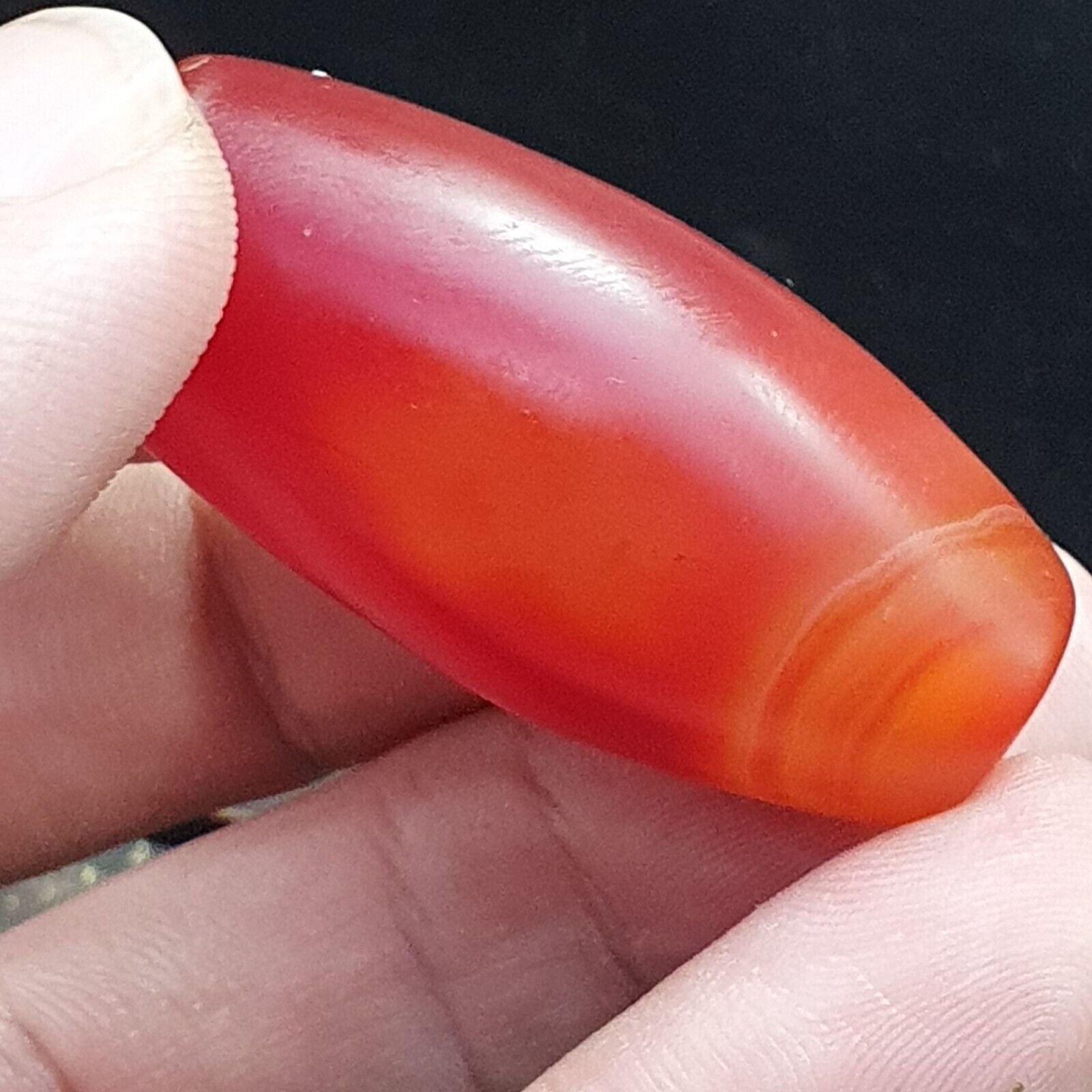 Cherry Red Very rare Himalayan indo Tibetan Agate carnelian Bead