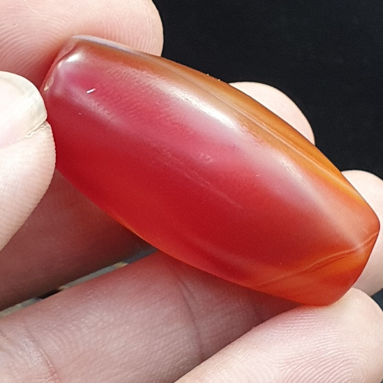 Cherry Red Very rare Himalayan indo Tibetan Agate carnelian Bead