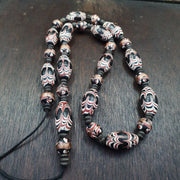 East Oasis Vintage Venerano Art Fancy Aventurine Glass Bead Strand with Sparkling 25x13mm Beads