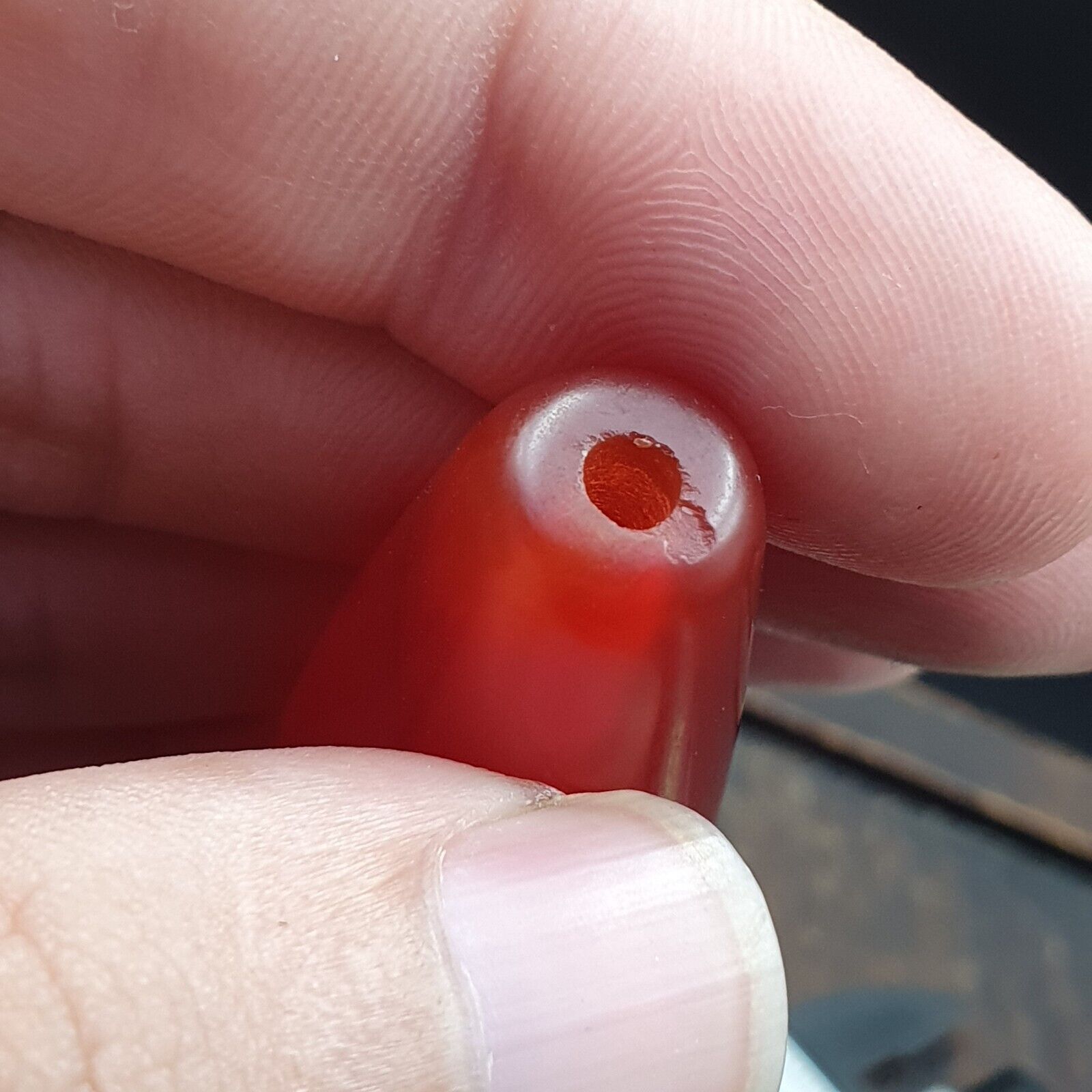 carnelian Antique Very rare Himalayan Tibetan Red Agate large Bead RD-4