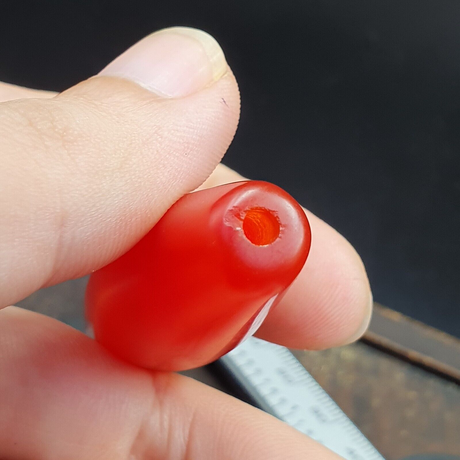 carnelian Antique Very rare Himalayan Tibetan Red Agate large Bead RD-4