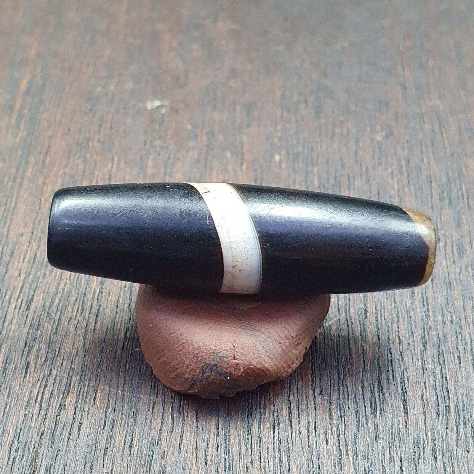 Antique Old Yemeni Agate Natural Rare pattern Banded Agate Bead 37.6mm BD-7-6