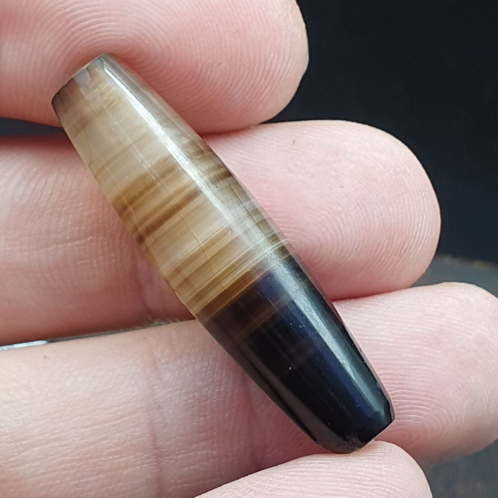 Antique Old Yemeni Agate Natural Rare pattern Banded Agate Bead  BD-7-8