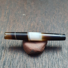 Antique Old Yemeni Agate Natural Rare pattern Banded Agate Bead 37.6mm BD-7-7