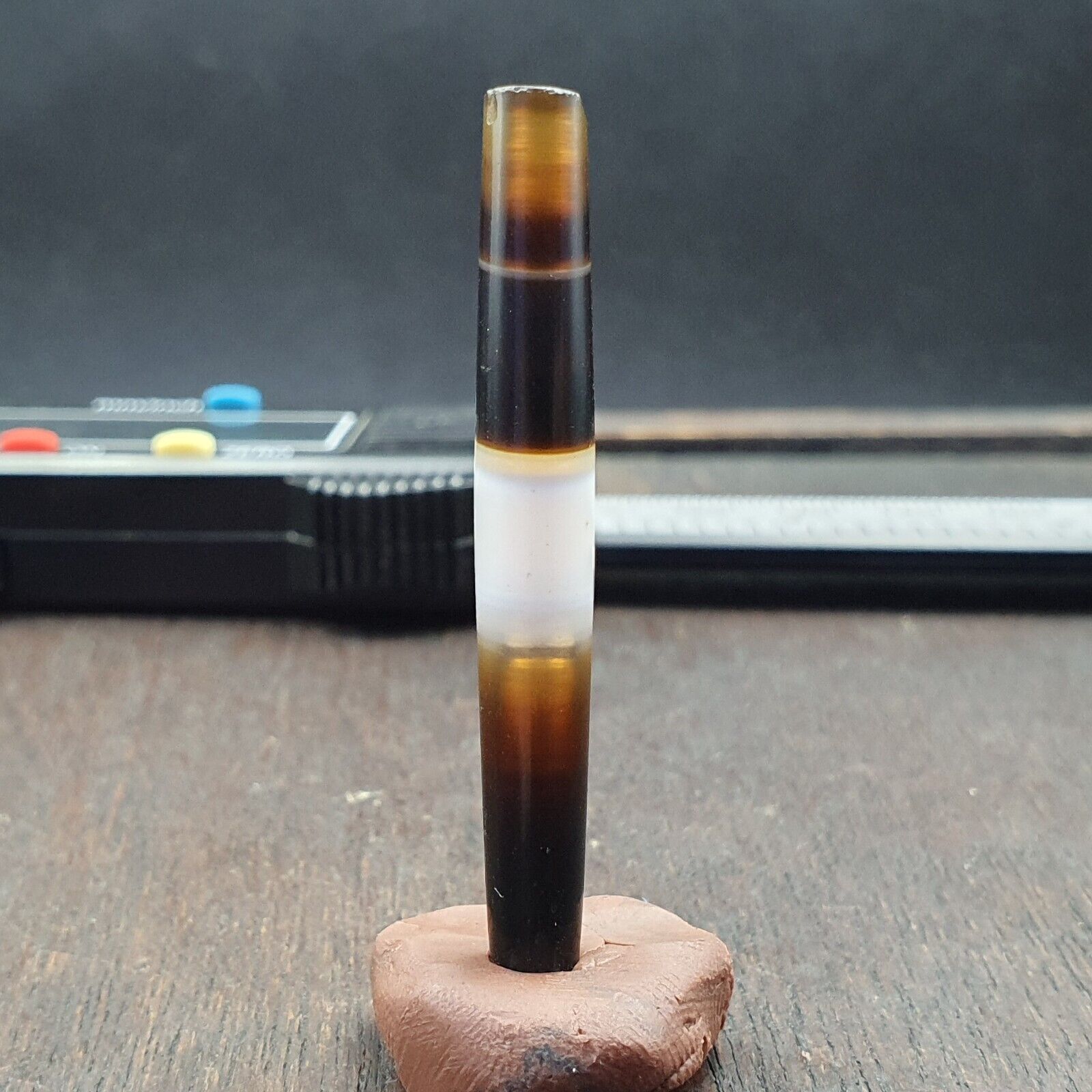 Antique Old Yemeni Agate Natural Rare pattern Banded Agate Bead 37.6mm BD-7-7