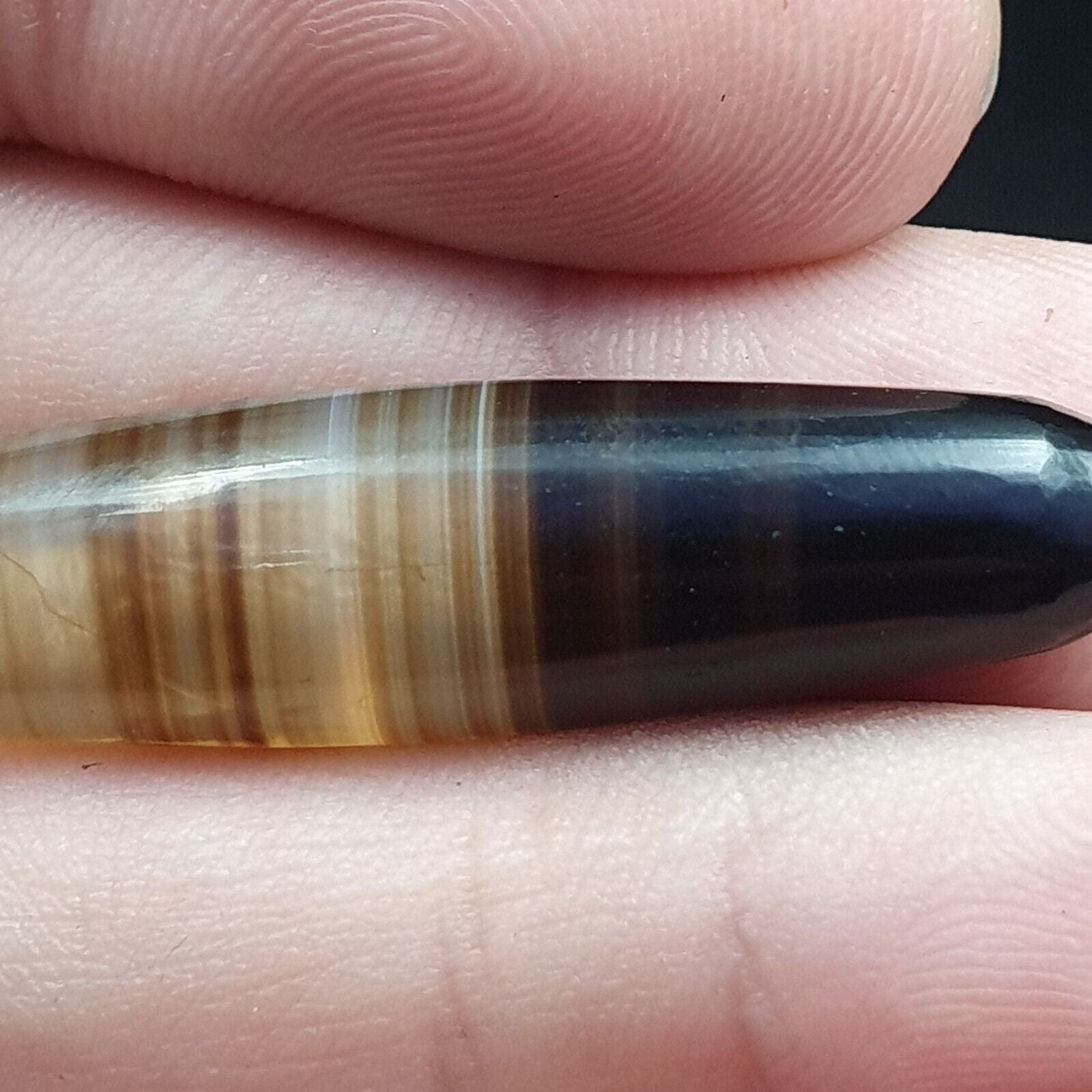 Antique Old Yemeni Agate Natural Rare pattern Banded Agate Bead  BD-7-8