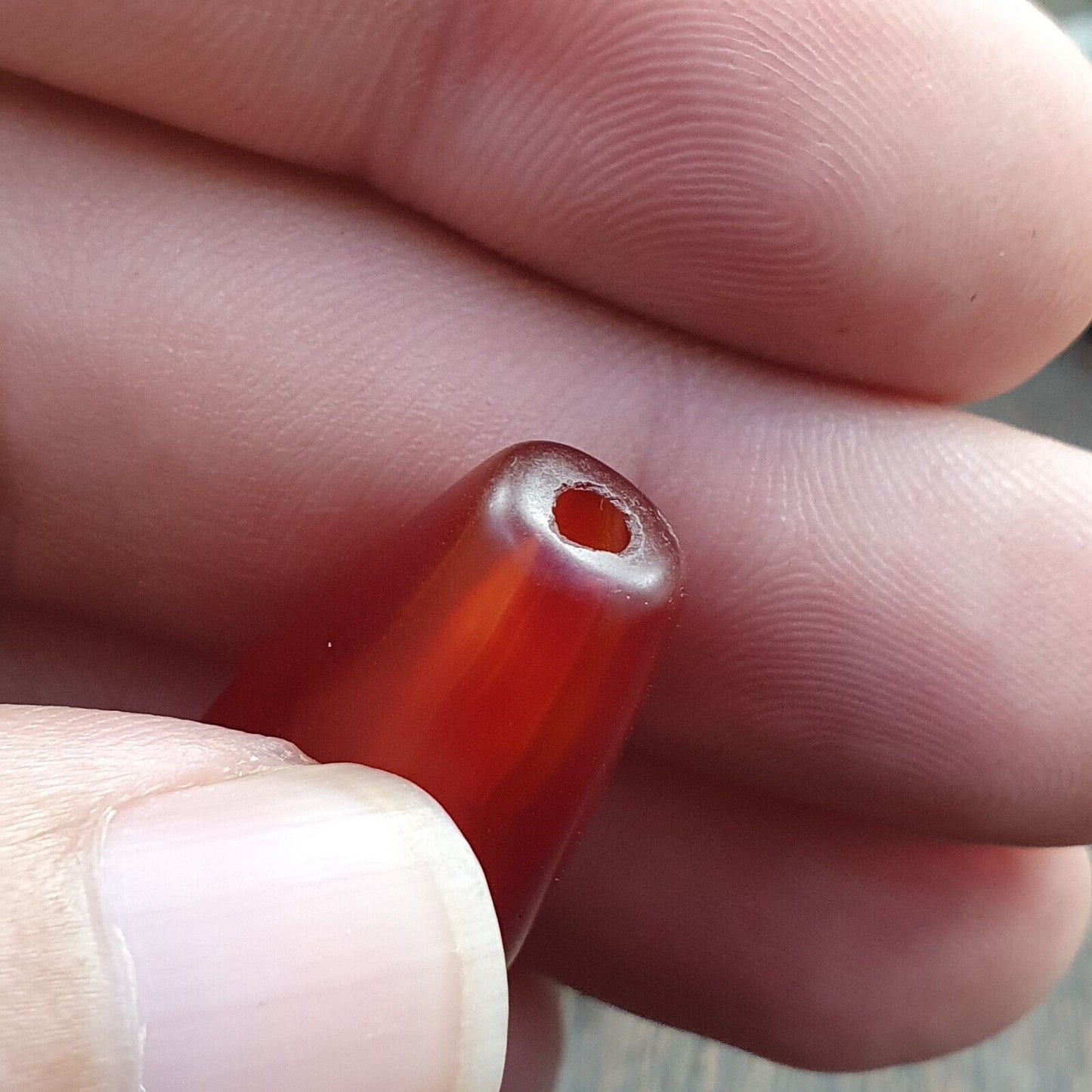紅玉髓古董非常罕見喜馬拉雅藏紅瑪瑙大珠 RD-3 