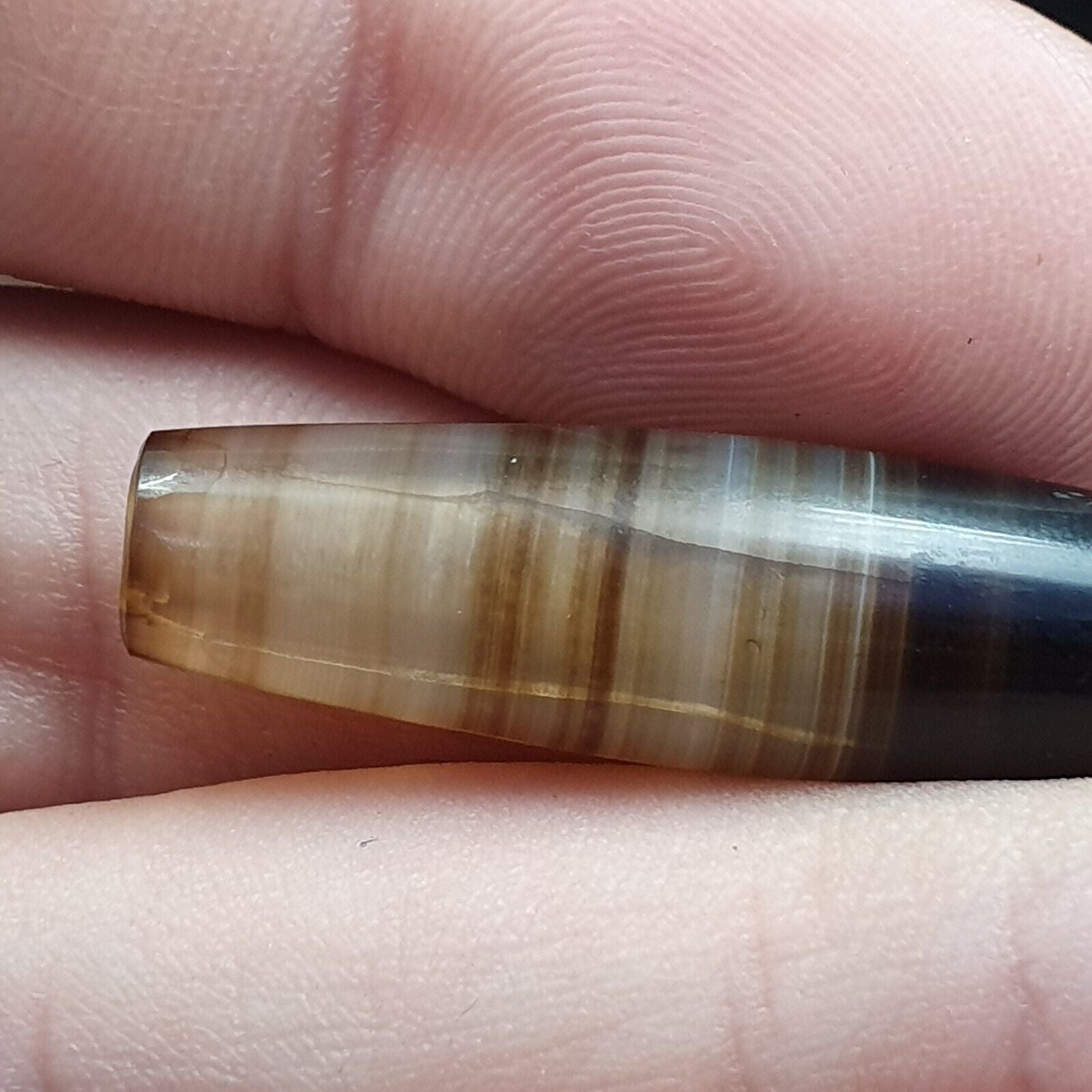 Antique Old Yemeni Agate Natural Rare pattern Banded Agate Bead  BD-7-8