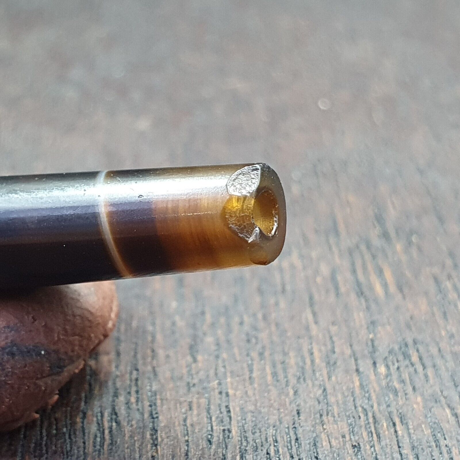 Antique Old Yemeni Agate Natural Rare pattern Banded Agate Bead 37.6mm BD-7-7
