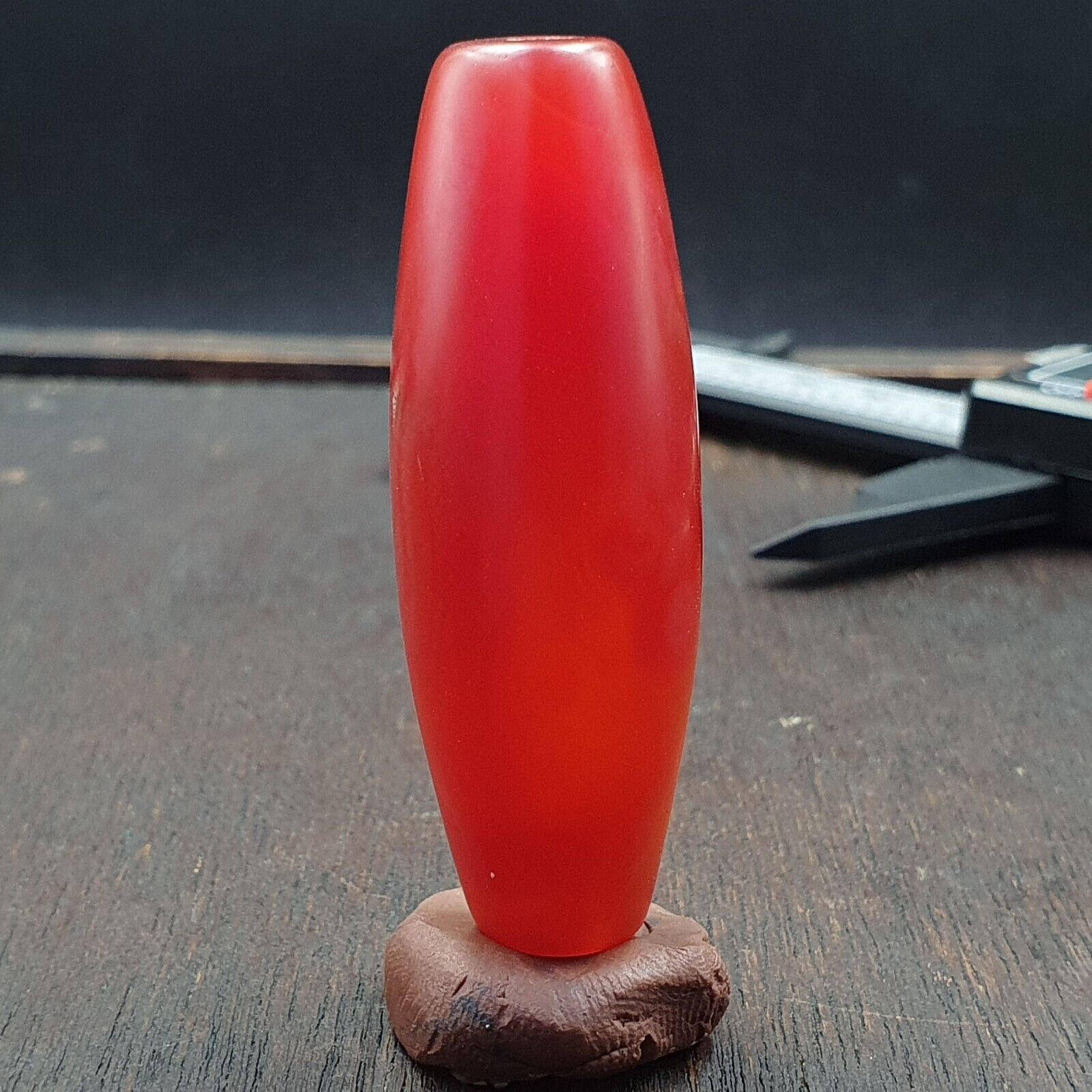 carnelian Antique Very rare Himalayan Tibetan Red Agate large Bead 53.5mm