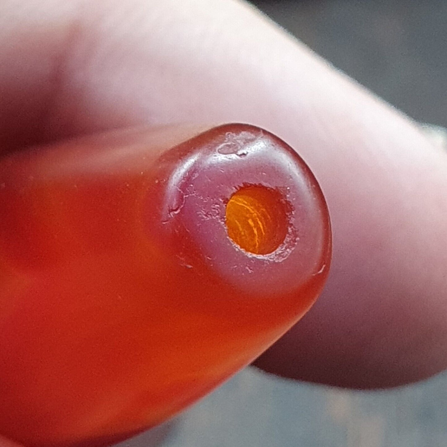 紅玉髓古董非常罕見喜馬拉雅藏紅瑪瑙大珠 RD-3 