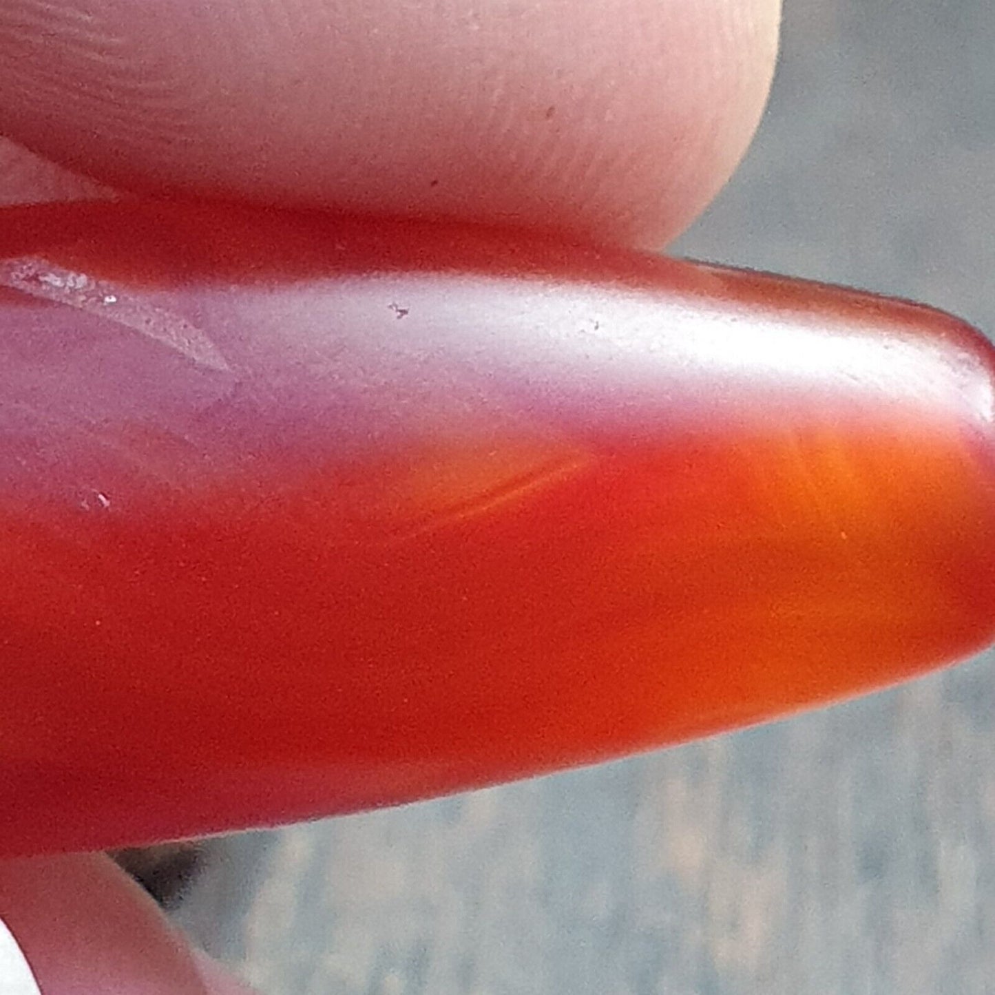 紅玉髓古董非常罕見喜馬拉雅藏紅瑪瑙大珠 RD-3 
