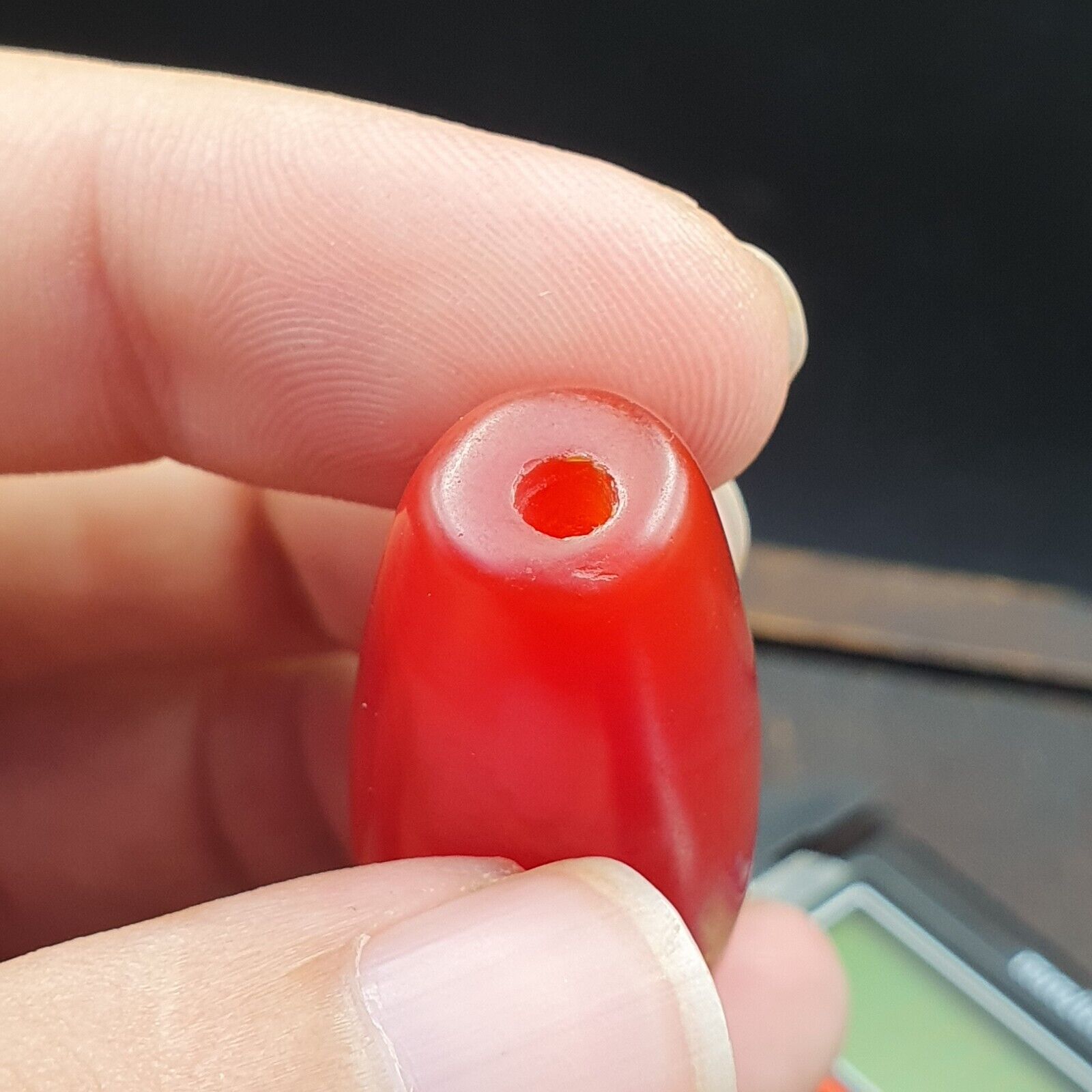 carnelian Antique Very rare Himalayan Tibetan Red Agate large Bead 53.5mm