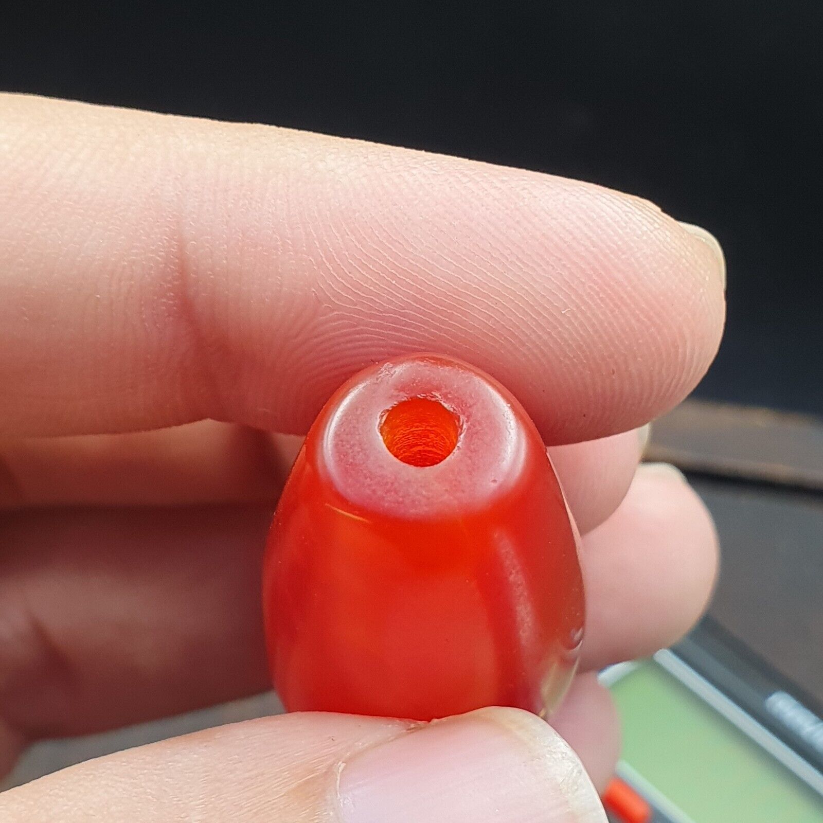 carnelian Antique Very rare Himalayan Tibetan Red Agate large Bead 53.5mm