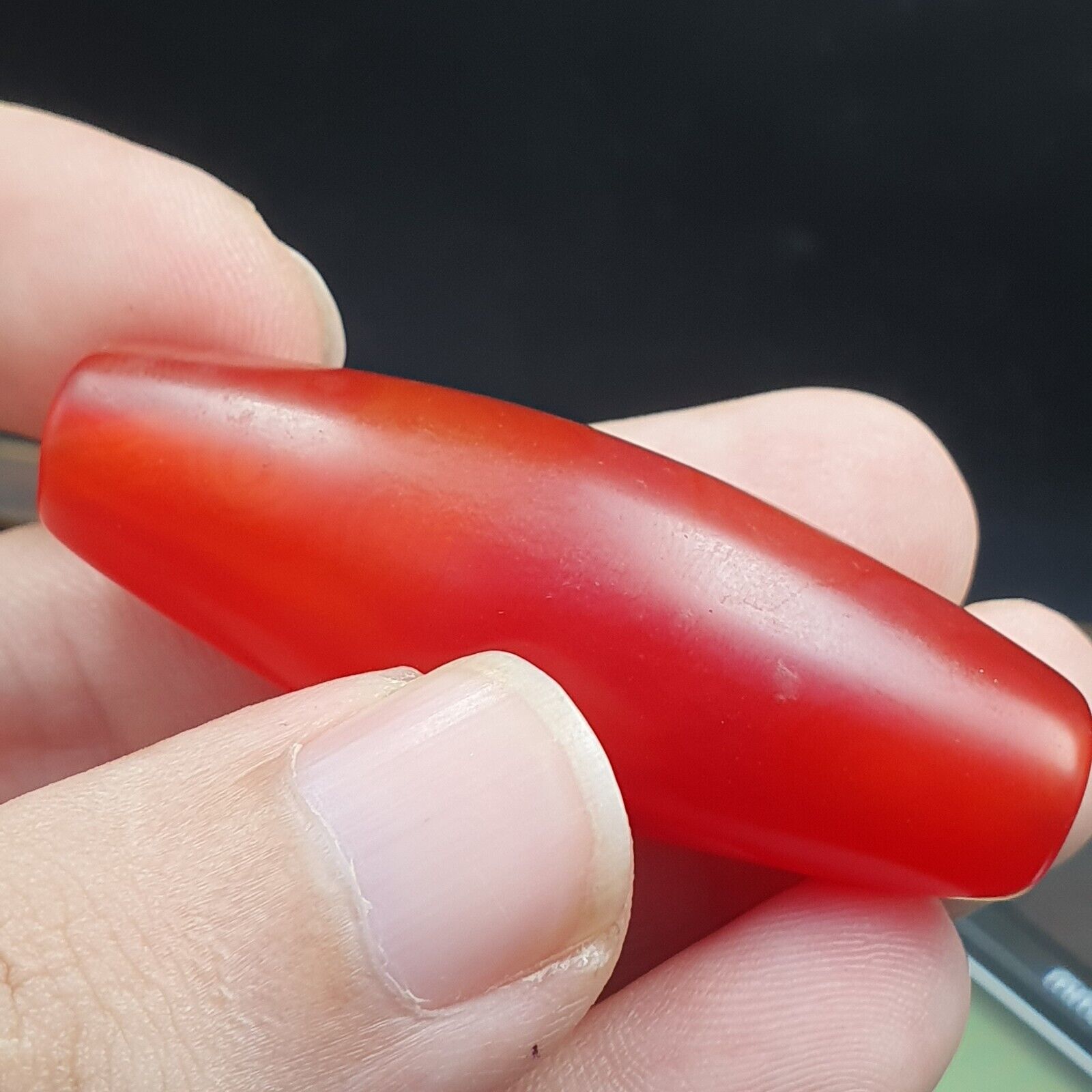 carnelian Antique Very rare Himalayan Tibetan Red Agate large Bead 53.5mm