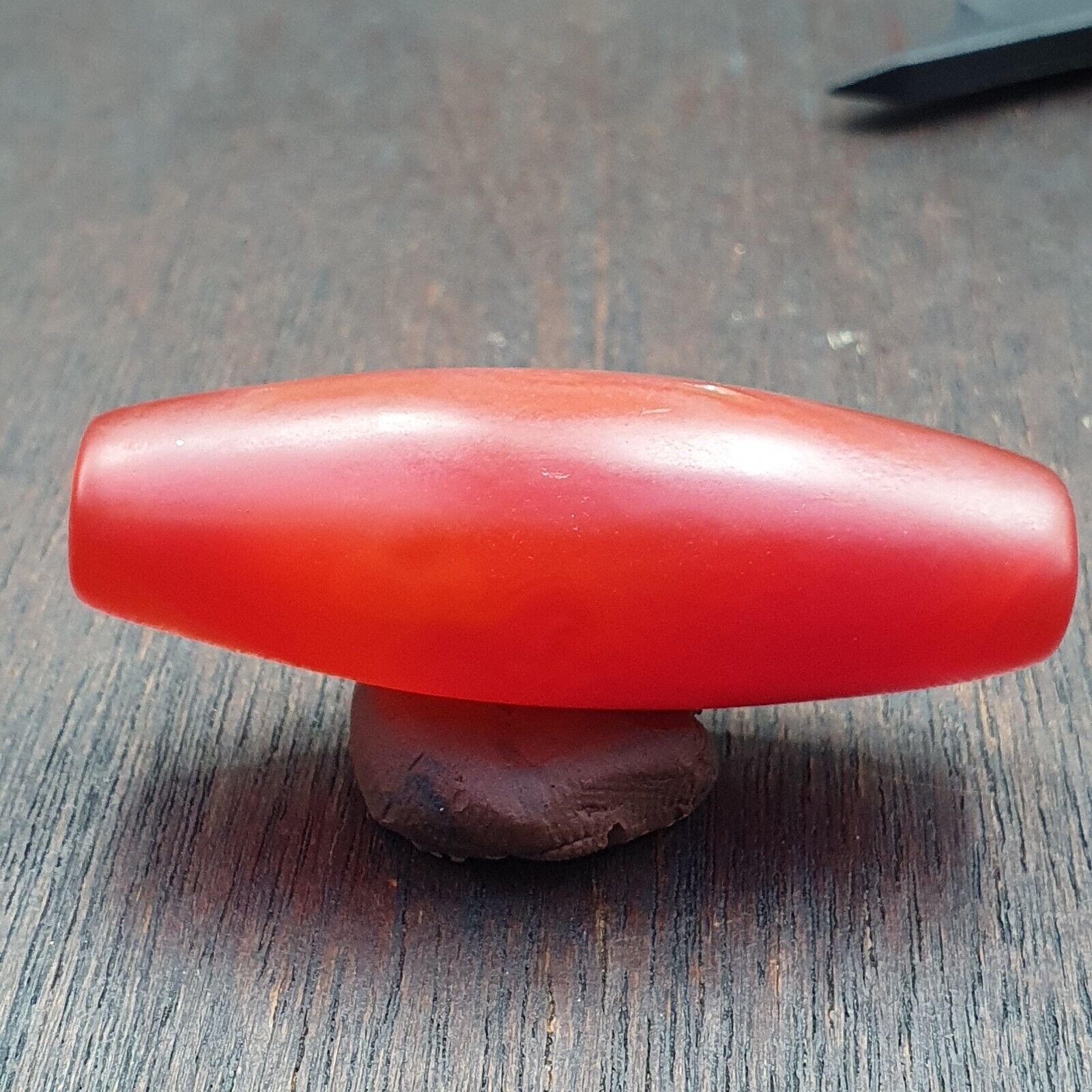 carnelian Antique Very rare Himalayan Tibetan Red Agate large Bead 53.5mm