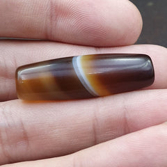 Antique Old Yemeni Agate Natural Rare pattern Banded Agate Bead  BD-7-16