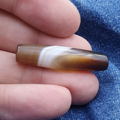 Antique Old Yemeni Agate Natural Rare pattern Banded Agate Bead  BD-7-12