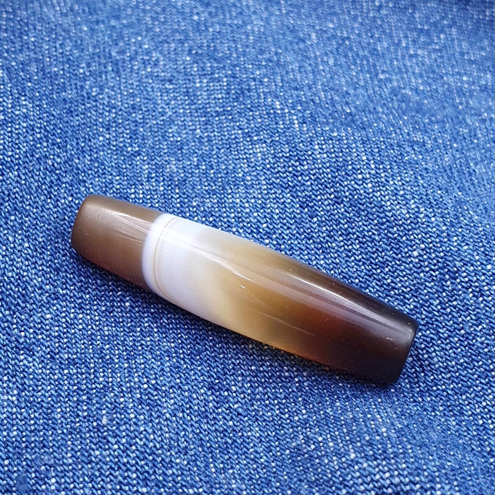 Antique Old Yemeni Agate Natural Rare pattern Banded Agate Bead  BD-7-12