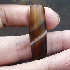 Antique Old Yemeni Agate Natural Rare pattern Banded Agate Bead  BD-7-16
