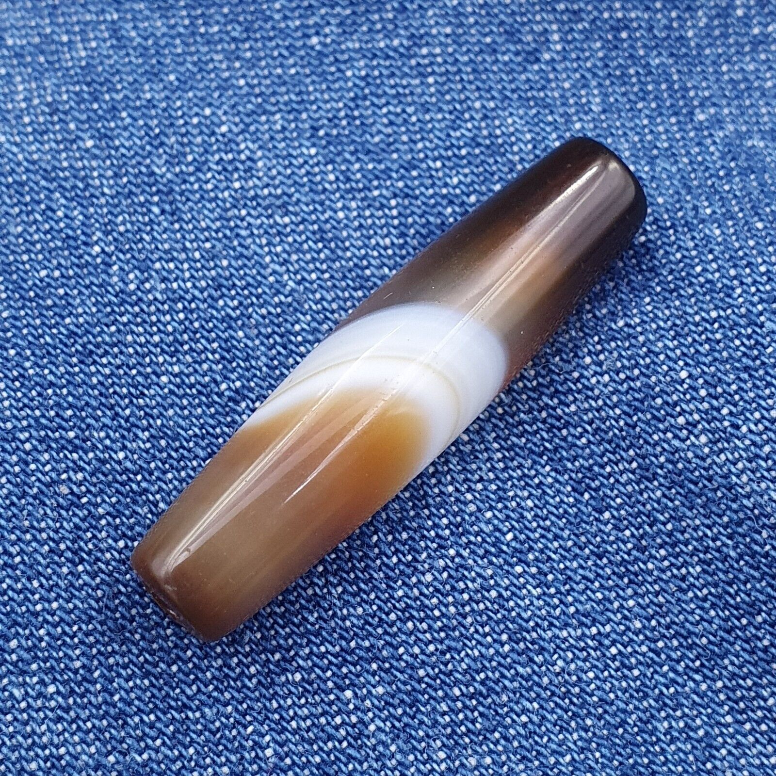 Antique Old Yemeni Agate Natural Rare pattern Banded Agate Bead  BD-7-12