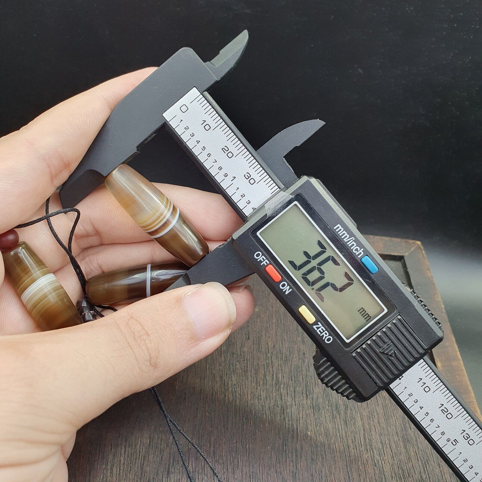 Lot 3 Antique Old Yemeni Agate Natural Rare pattern Banded Agate Beads Necklace