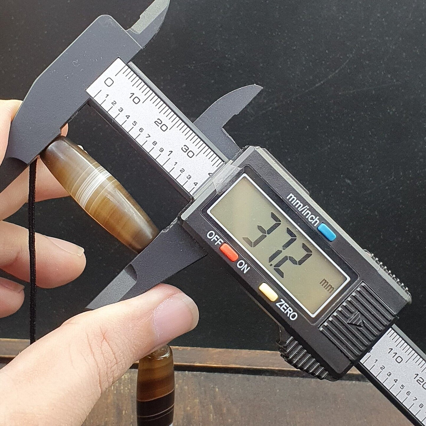 批次 3 古董老也門瑪瑙天然稀有圖案帶狀瑪瑙珠項鍊