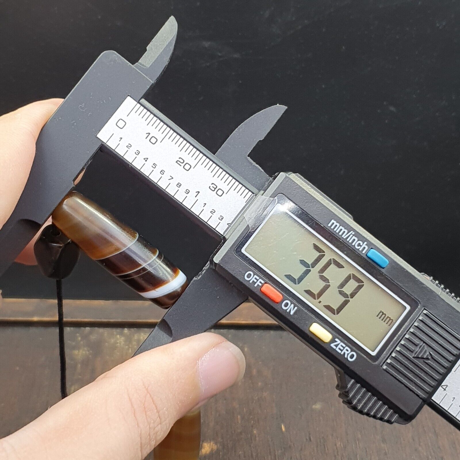 Lot 3 Antique Old Yemeni Agate Natural Rare pattern Banded Agate Beads Necklace