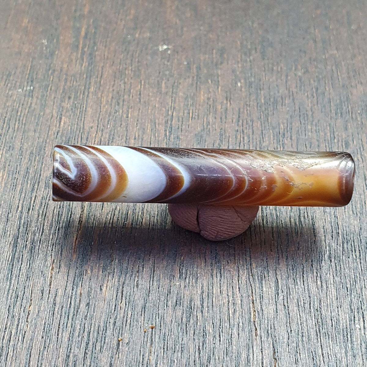 Antique Old Yemeni Agate Natural Rare pattern Banded Agate Bead  BD-7-10