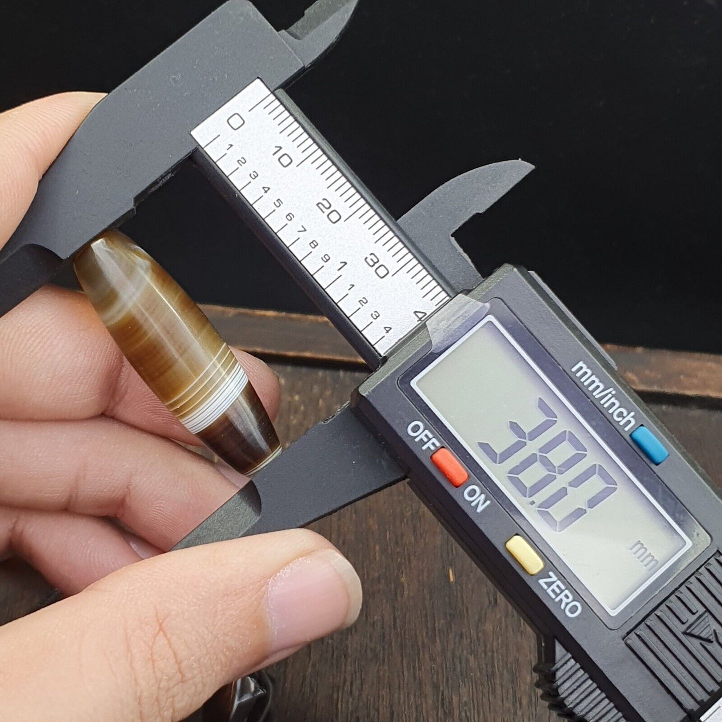 批次 3 古董老也門瑪瑙天然稀有圖案帶狀瑪瑙珠項鍊