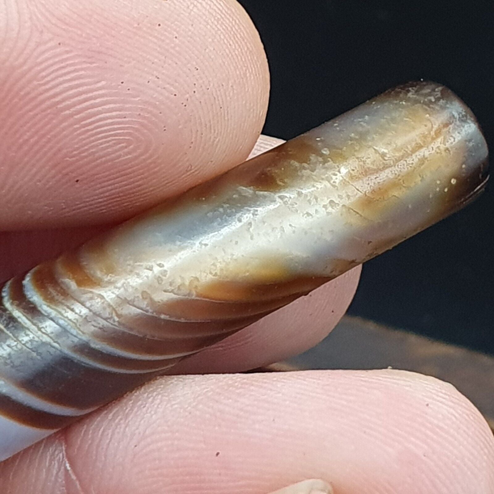 Antique Old Yemeni Agate Natural Rare pattern Banded Agate Bead  BD-7-10