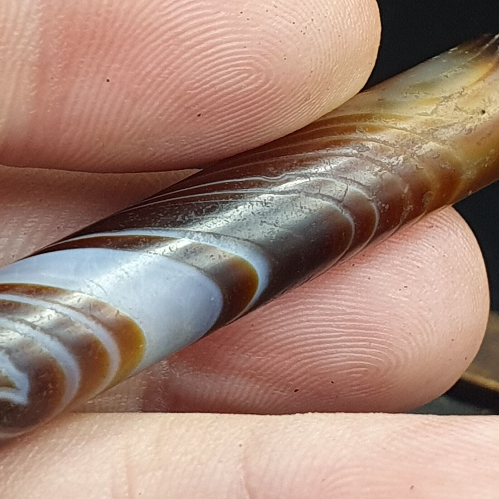 Antique Old Yemeni Agate Natural Rare pattern Banded Agate Bead  BD-7-10