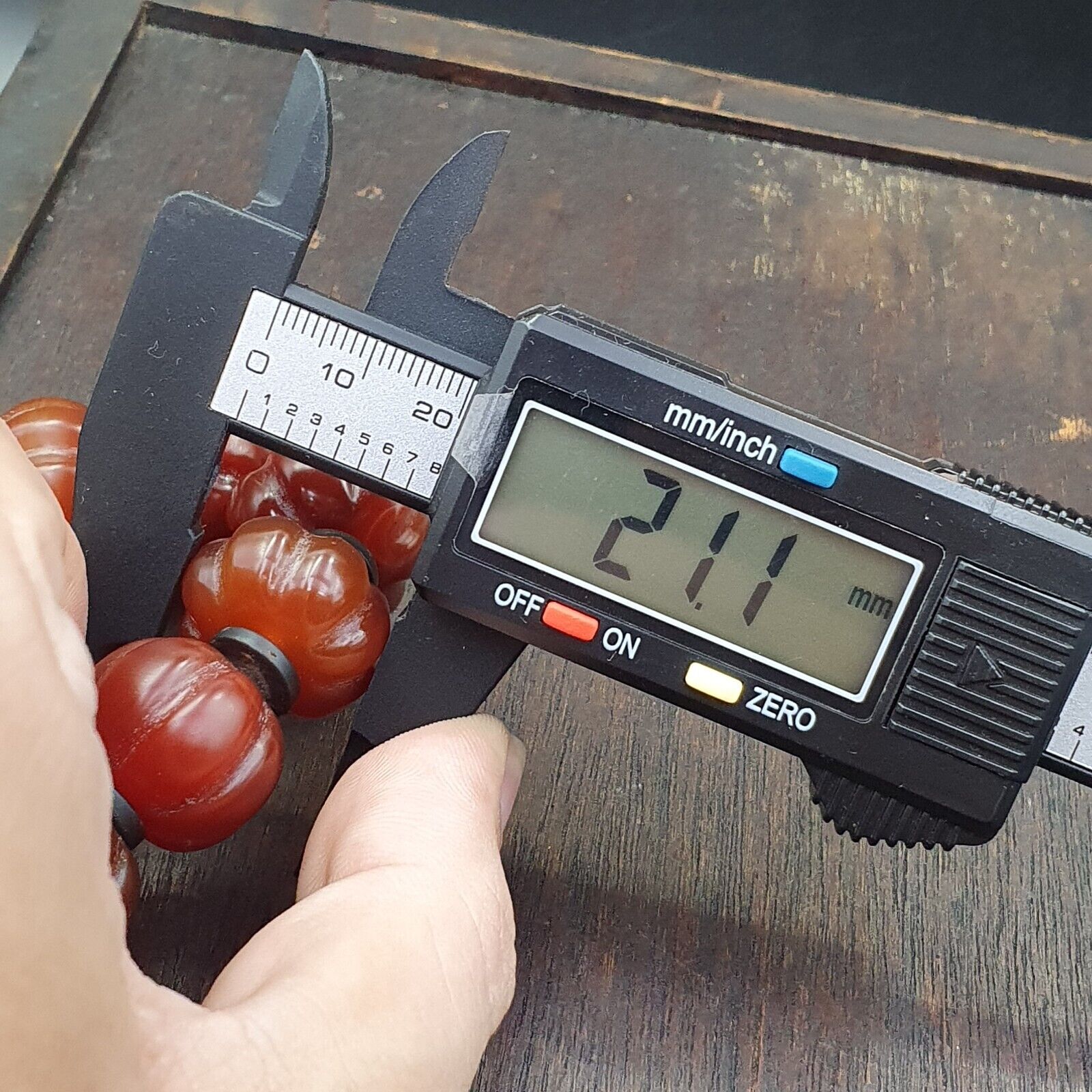 Lot 11 Antique Himalayan Tibetan Carnelian Carved Agate Beads Melon Shape Beads