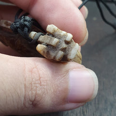Antique Tibetan Himalayan Carving stone Jade Animal Beads pendant