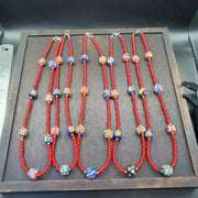 4,5 mm venezianisches rotes weißes Herz und afrikanische Glasperlen-Schmuckset