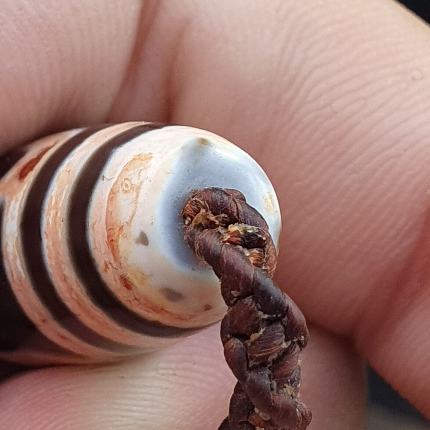 2 眼西藏天珠老護身符瑪瑙復古西藏吊墜項鍊