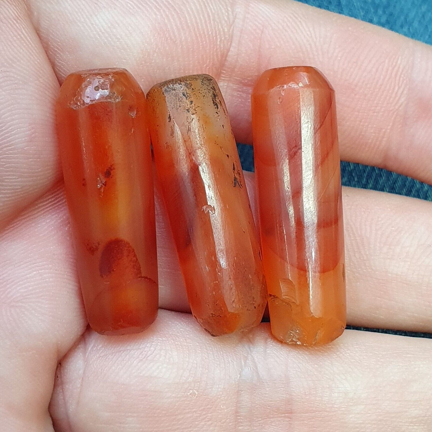古董紅瑪瑙喜馬拉雅西藏非洲瑪瑙紅玉髓珠 CRD-3P 