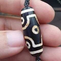 6 eye Tibetan dzi bead old amulet Agate Vintage Tibet pendant Necklace