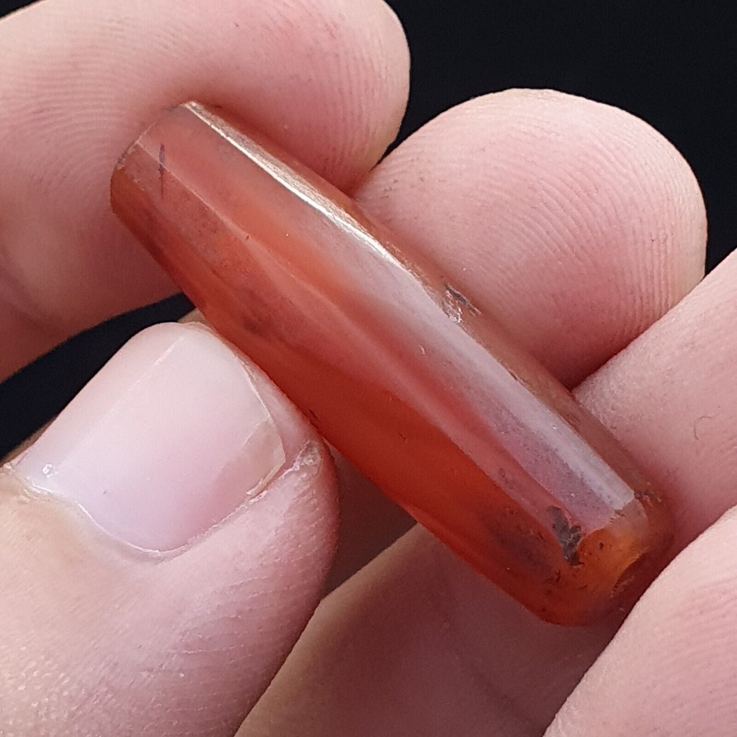 古董紅瑪瑙喜馬拉雅西藏非洲瑪瑙紅玉髓珠 -1P-3 