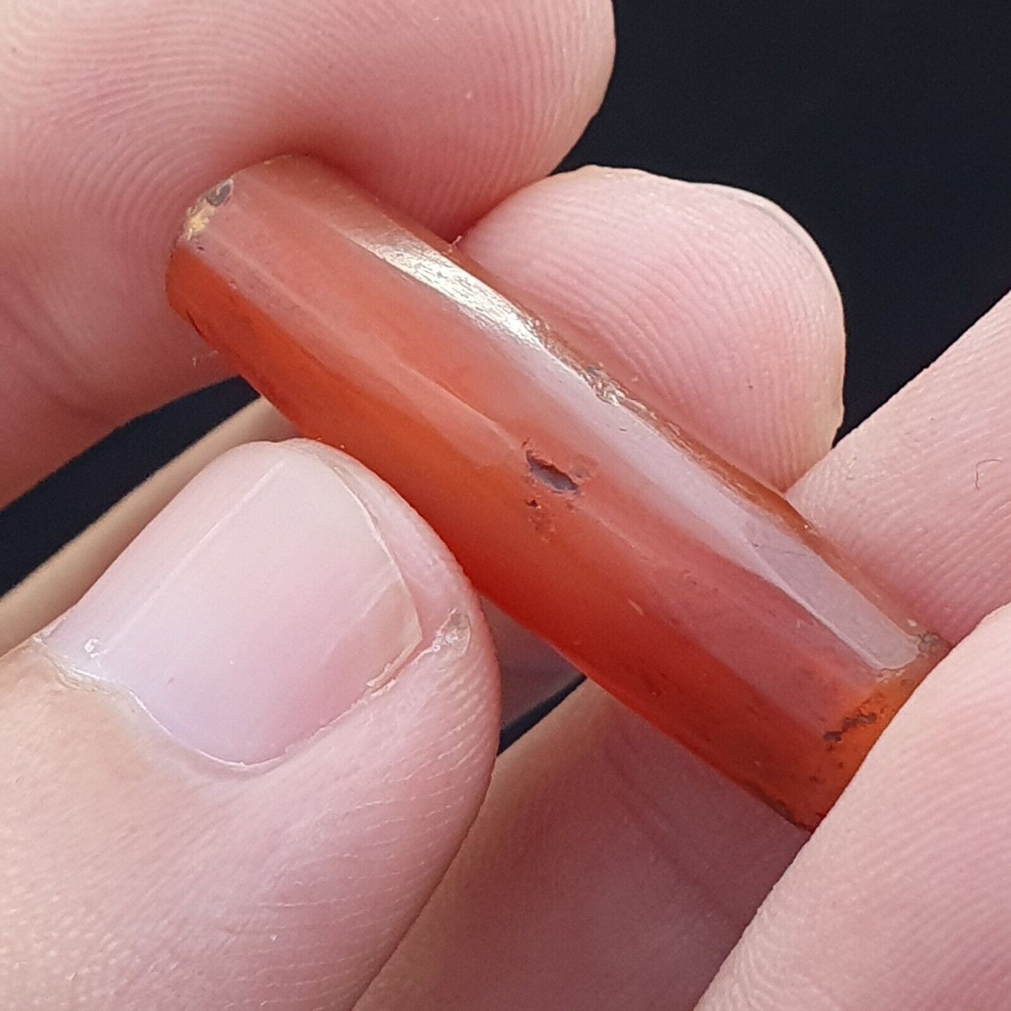 古董紅瑪瑙喜馬拉雅西藏非洲瑪瑙紅玉髓珠 -1P-3 